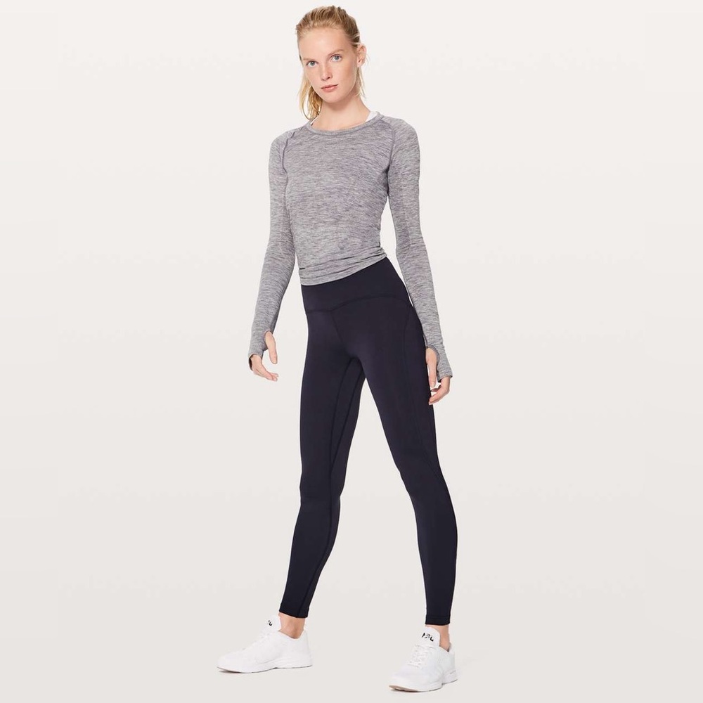 Lululemon Fast As Fleece Tight 28" in Midnight Navy